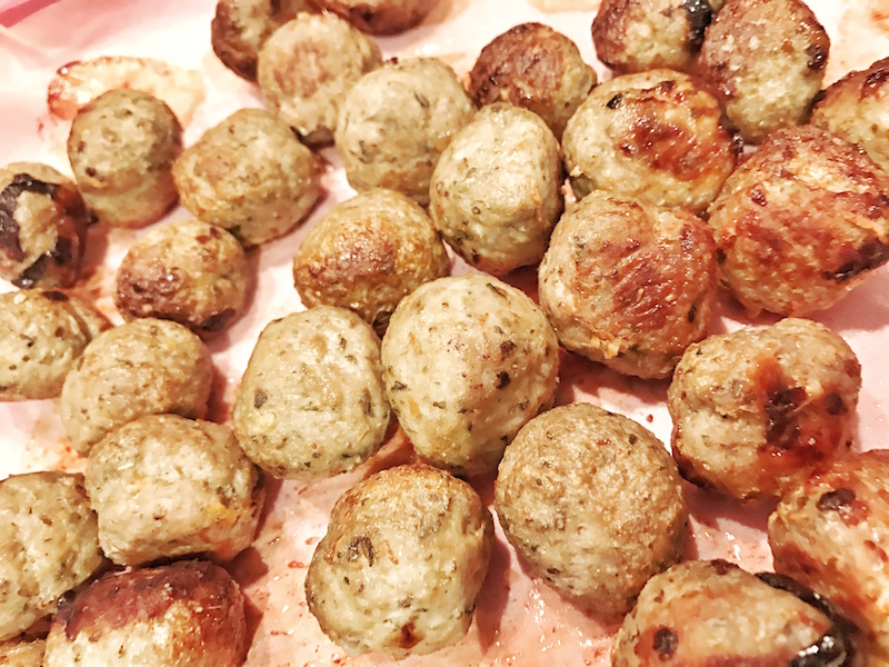 Lamb and Feta Meatballs w/ Tzatziki