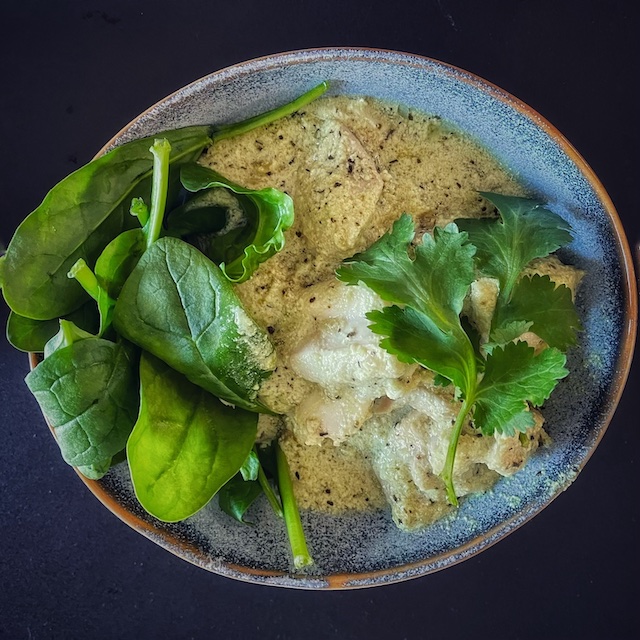Chicken and Basil Coconut Curry